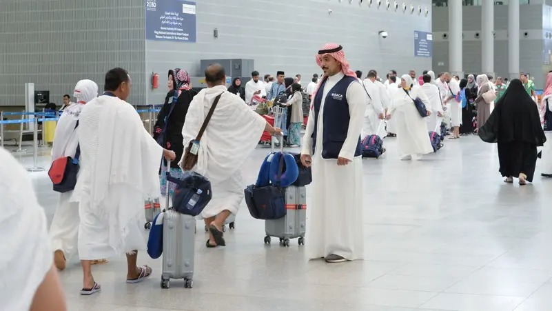 1.1 مليون حاج وصلوا عبر مطارات السعودية جواً من الخارج